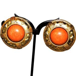 Vintage Bold Statement "Orange Glad You Bought These Earrings"